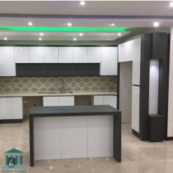 کابینت آشپزخانه ترکیبی هایگلاس و پی وی سی کد 0143