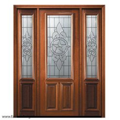 درب لابی چوبی سه لنگه کد 21080