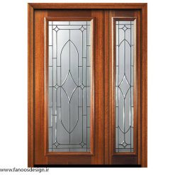 درب چوبی لابی یک و نیم لنگه کد 21075