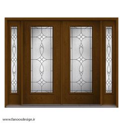 درب چوبی لابی چهار لنگه کد 21061