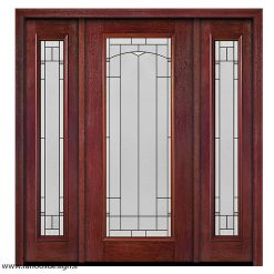 درب لابی چوبی سه لنگه کد 21146