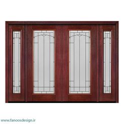 درب لابی چوبی چهار لنگه کد 21145