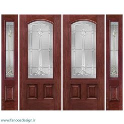 درب لابی چوبی چهار لنگه کد 21134