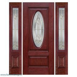 درب لابی چوبی سه لنگه کد 21125