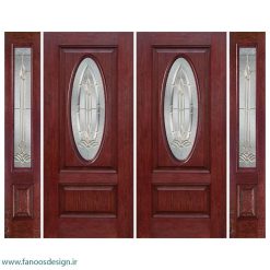 درب لابی چوبی چهار لنگه کد 21124