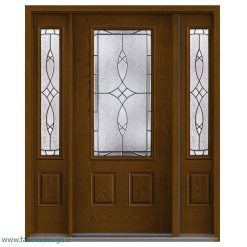 درب لابی چوبی سه لنگه کد 21122