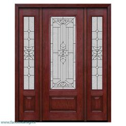 درب لابی چوبی سه لنگه کد 21117