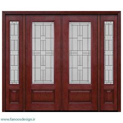 درب لابی چوبی چهار لنگه کد 21115