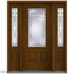 درب لابی چوبی سه لنگه کد 21114