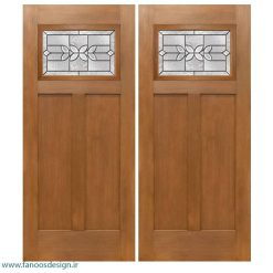 درب لابی چوبی دو لنگه کد 21100