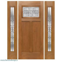 درب لابی چوبی سه لنگه کد 21091