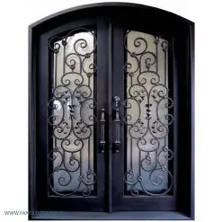 درب فرفورژه فلزی دو لنگه هلال کد 2107