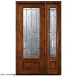 درب لابی چوبی یک و نیم لنگه کد 21038