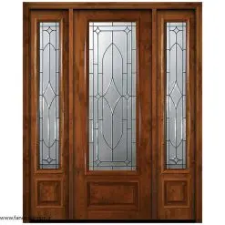 درب لابی چوبی سه لنگه گد 21037