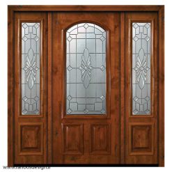 درب لابی چوبی سه لنگه کد 21088