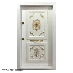 درب ضد سرقت سفید طلایی کد 6051