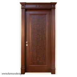 درب چوبی با رنگ پلی اورتان قاب ریشه کد 6117