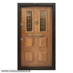 درب ورودی لابی مدرن ضد سرقت شیشه خور ویلایی کد 6050