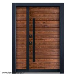 درب ضد سرقت طرح چوب ترموود کد 6037