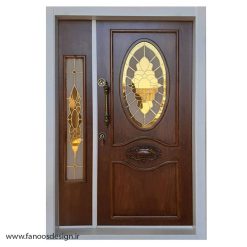 درب ضد سرقت شیشه خور یک و نیم لنگه کد 6031