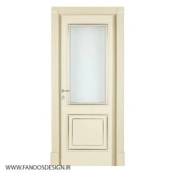 درب کلاسیک چوبی شیشه خور کد 4080