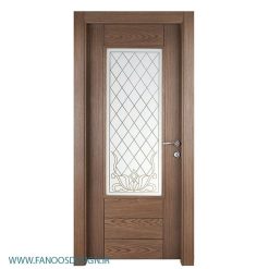درب چوبی شیشه خور کلاسیک کد 4084
