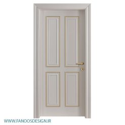 درب اتاق سفید طلایی کد 12096