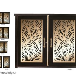 در ویلایی آهنی دولنگه CNC کد 2275