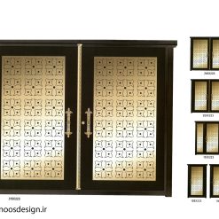 درب ویلایی آهنی دولنگه CNC کد 2274