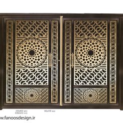 درب دولنگه پارکینگ فلزی CNC کد 2271