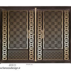 درب دولنگه پارکینگ فلزی CNC کد 2269