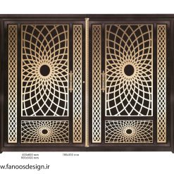 در دولنگه حیاط فلزی CNC کد 2267