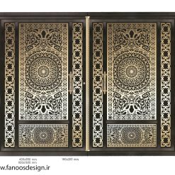 در دولنگه حیاط آهنی CNC کد 2265