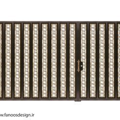 در ریلی حیاط فلزی CNC دو لنگه کد 2261