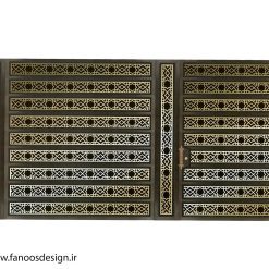 درب ریلی حیاط فلزی CNC دو لنگه کد 2260