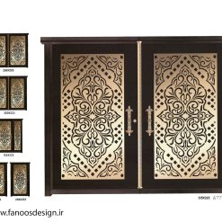 درب فلزی حیاط CNC دو لنگه کد 2259