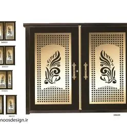 در فلزی پارکینگ دولنگه CNC کد 2282