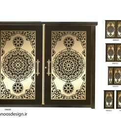 درب آهنی حیاط دولنگه CNC کد 2279