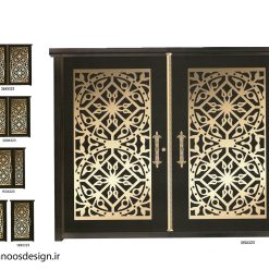 درب فلزی حیاط دولنگه CNC کد 2278