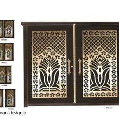 در فلزی حیاط دولنگه CNC کد 2277