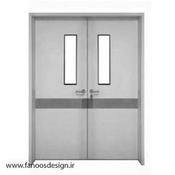 درب پلی وود دو لنگه بیمارستانی استیل خور کد 30454