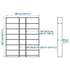 کتابخانه رنگ گردویی کد 369 5 کتابخانه چوبی MDF کد 369