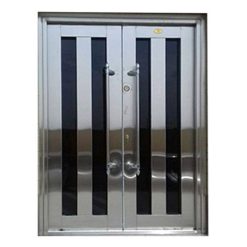 درب استیل ورودی لابی یک و نیم لنگه کد 9008