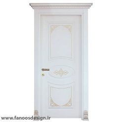 درب چوبی اتاق خواب روکش بلوط دوقاب تک لنگه کد 30651