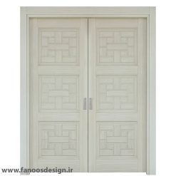 درب چوبی اتاق خواب روکش بلوط دو تک لنگه کد 30654