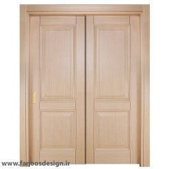 درب چوبی اتاق خواب خود رنگ دو لنگه کد 30646