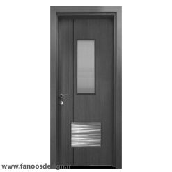 درب پلی وود بیمارستانی تک لنگه لوور استیل خور کد 30670