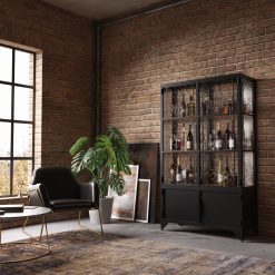 MARRAKESCH LOFT Vitrinenschrank aus Stahl und Glas LUX 1 | فانوس دیزاین تولید کننده انواع درب اتاق ، ضد سرقت، درب ورودی و ضد آل