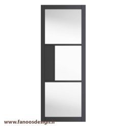 درب آهنی شیشه خور تک لنگه کد 30708