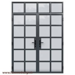 در فلزی شیشه خور دو لنگه با کتیبه کد 30699